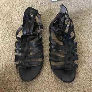 Black strappy sandals